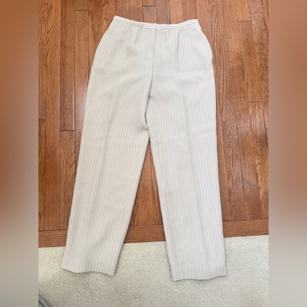 NWOT VINTAGE PETITE Sophisticate White Wide Leg Pants Size 8